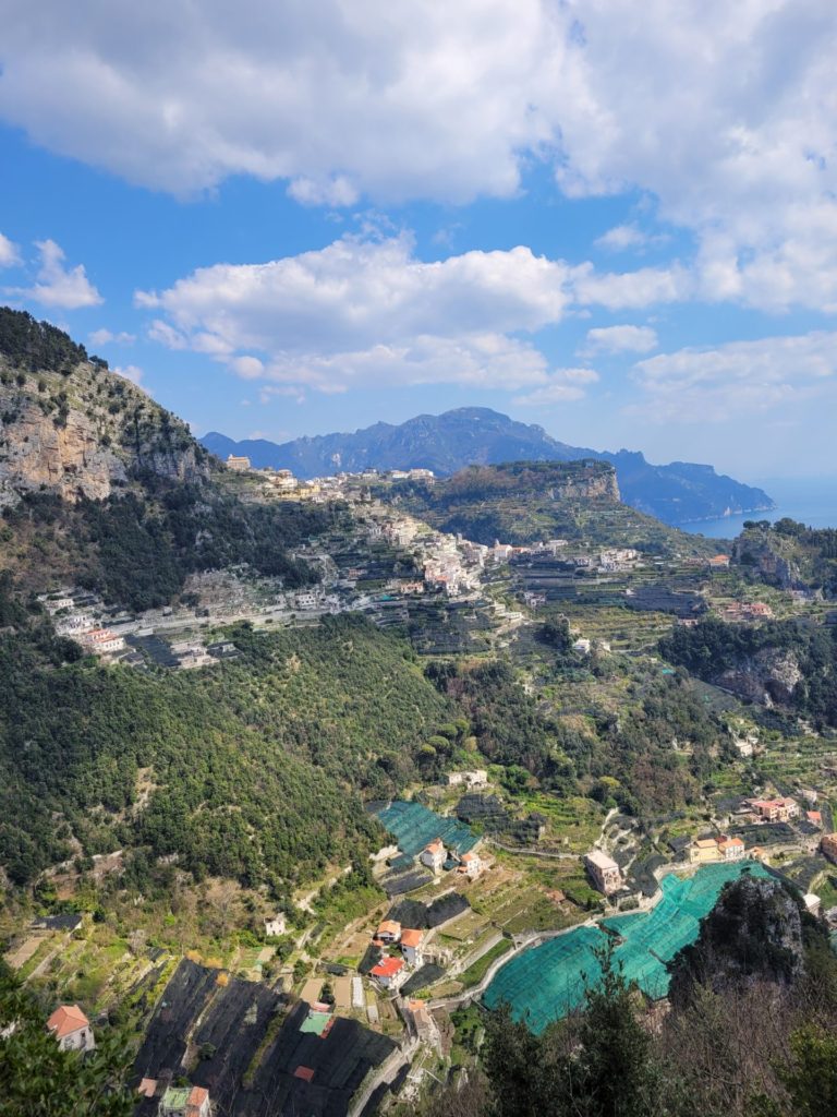 Pogerola views towards Amalfi
