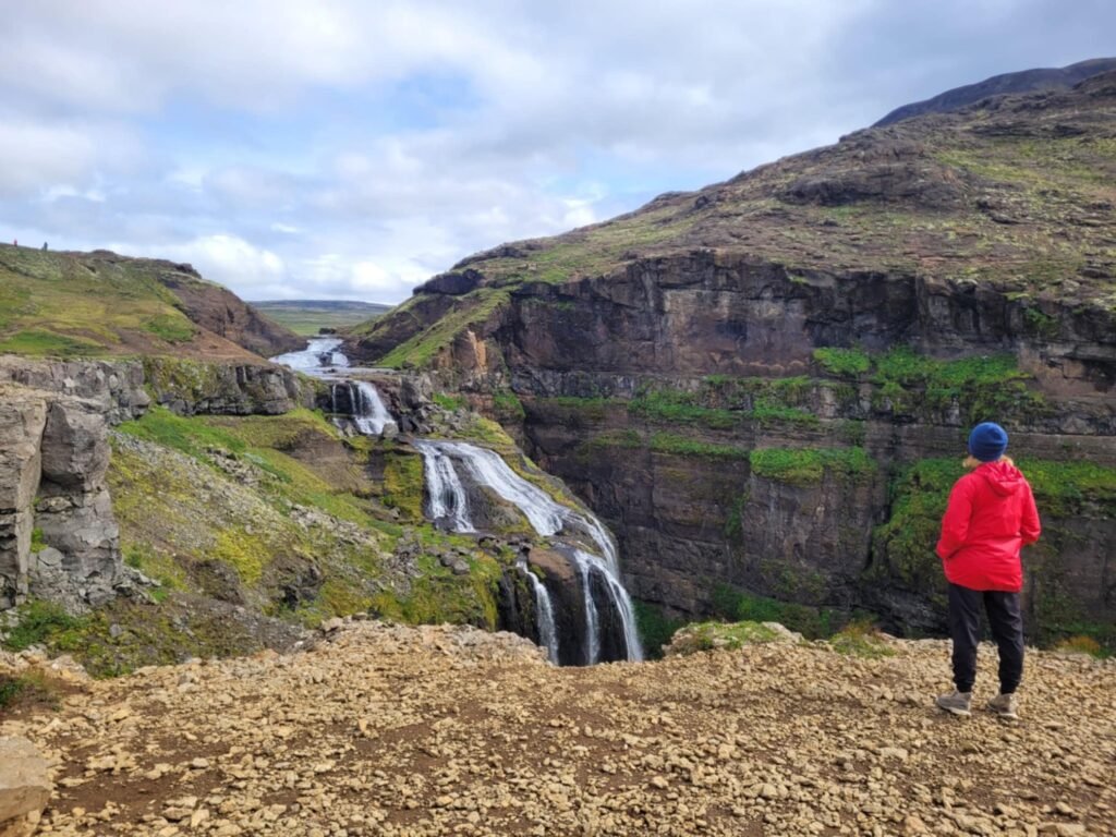 View of Glymur Waterfall, Iceland