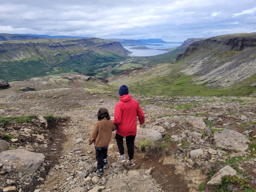 Return views on Glymur Waterfall Hike